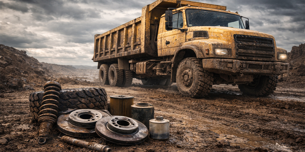 Manutenção de caminhão fora de estrada